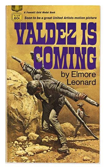 Leonard, Elmore (1925-2013) Valdez is Coming, Signed First Hardcover and Paperback Copies.